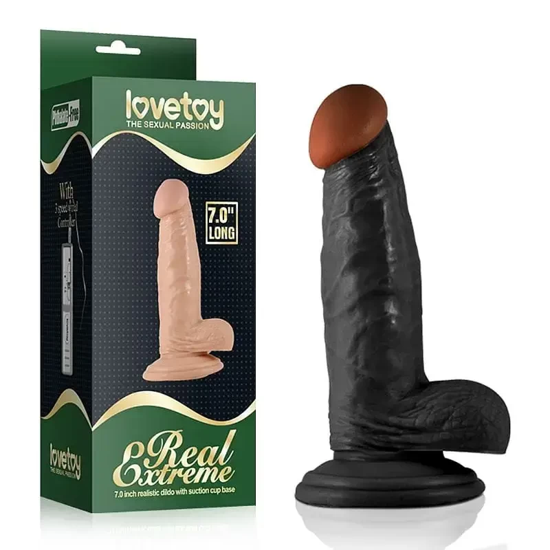 Imagem de pênis preto com ventosa da marca lovetoy