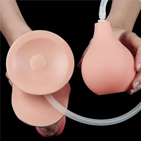 Imagem de mãos demonstrando base pênis ejaculador