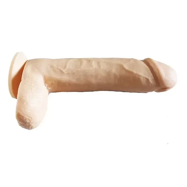 Pênis Realístico Cyberskin  Grande Ventosa 23 x 5,5cm Penetráveis 21cm