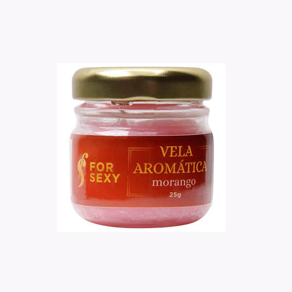 vela aromatica beijavel morango