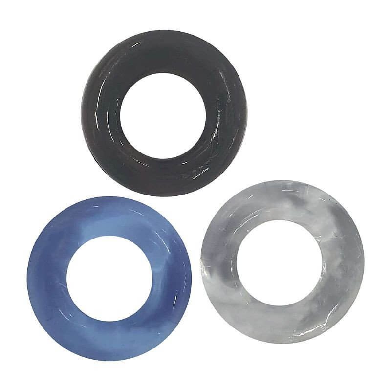Kit 3 Anéis Penianos Retardantes Silicone Liso