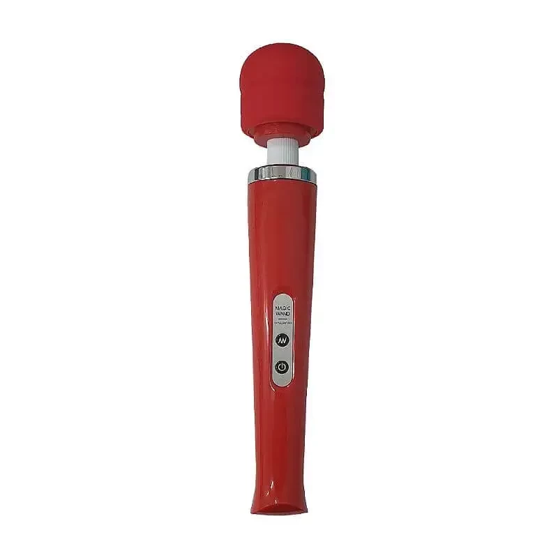 Imagem vibrador varinha magica recarregável 32cm vermelho