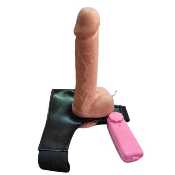 Kit Cinta Com Pênis Vibrador Silicone Macio 18 x 3,8. Medida Penetrável 14cm