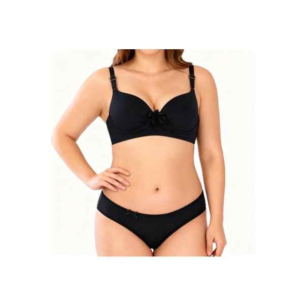 Conjunto Lingerie Básica Cor Preta