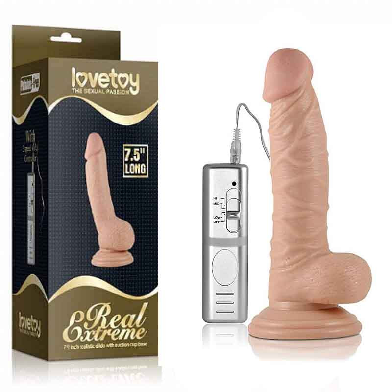 Pênis Real Extreme Lovetoy Com 03 Modos De Vibração 7.5. Ventosa. Mede 24cm x 4cm. Penetráveis 18cm