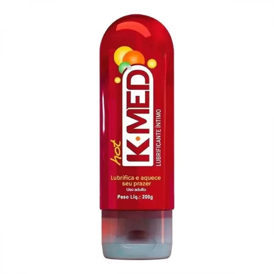 Gel Lubrificante Íntimo K-MED Hot Base De Água Aquece 200ml