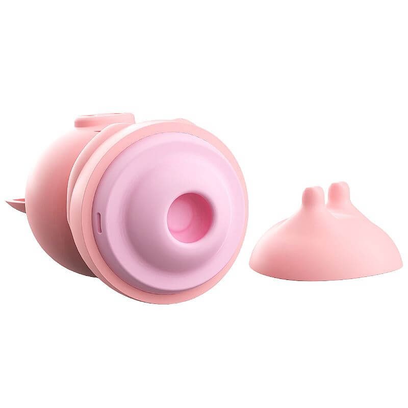 imagem parte de baixo vibrador piggy recarregável rosa 