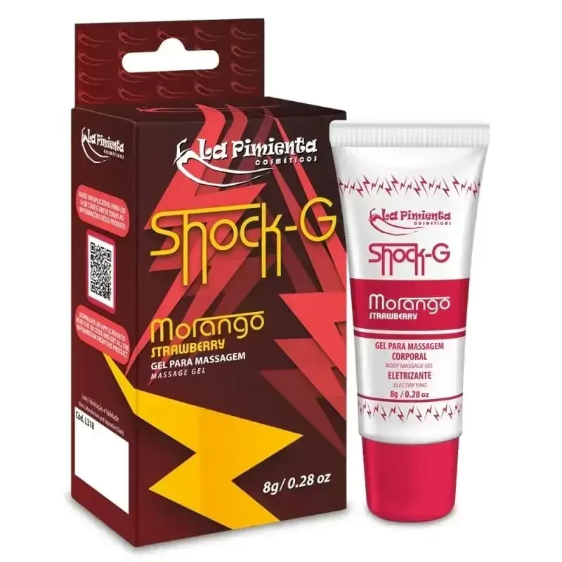 Shock G Sabor Morango Gel Vibrador Líquido