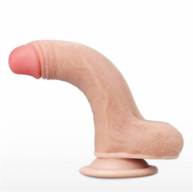 flexibilidade Pênis Cyberskin 9.0 Ventosa Rosqueável Escroto Dupla Camada Deslizante 22cm x 3,7cm Penetráveis 16cm