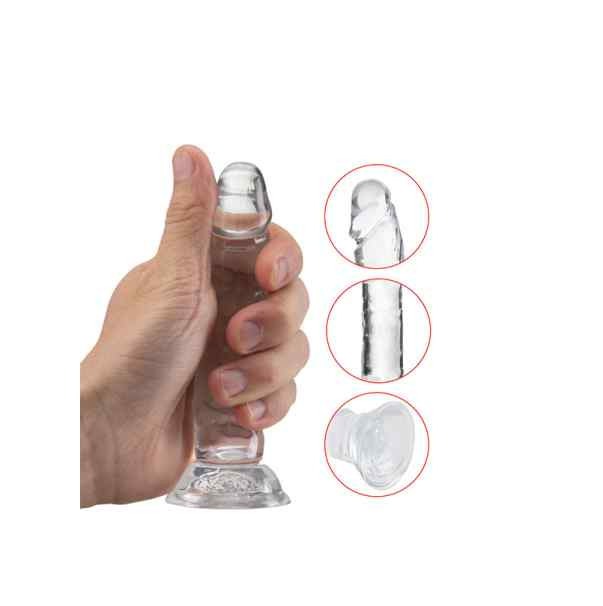mão segurando mini penis jelly