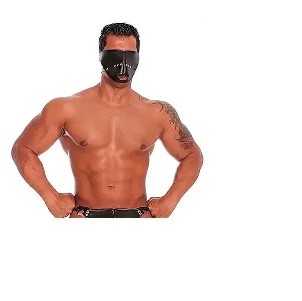 Mordaça Focinheira BDSM Com Tapa-Olhos Tamanho Único