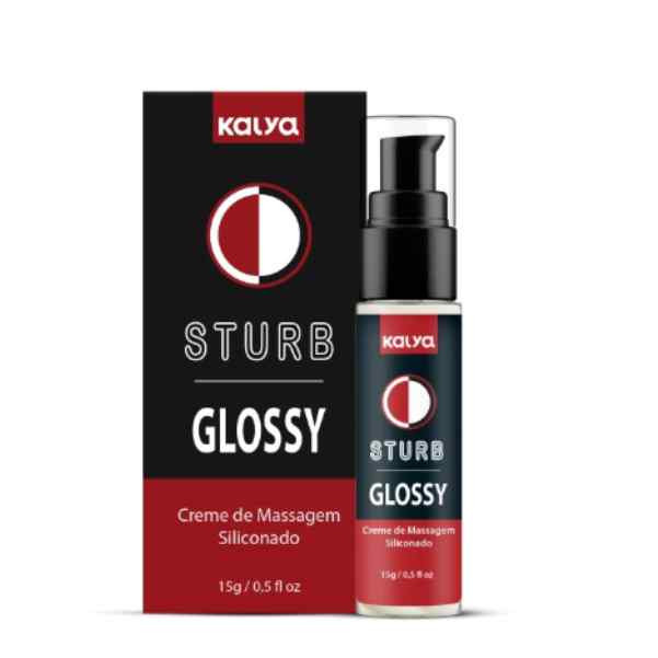 Creme Íntimo Masculino Siliconado Sturb Glossy Com Efeito de Aquecimento 15g