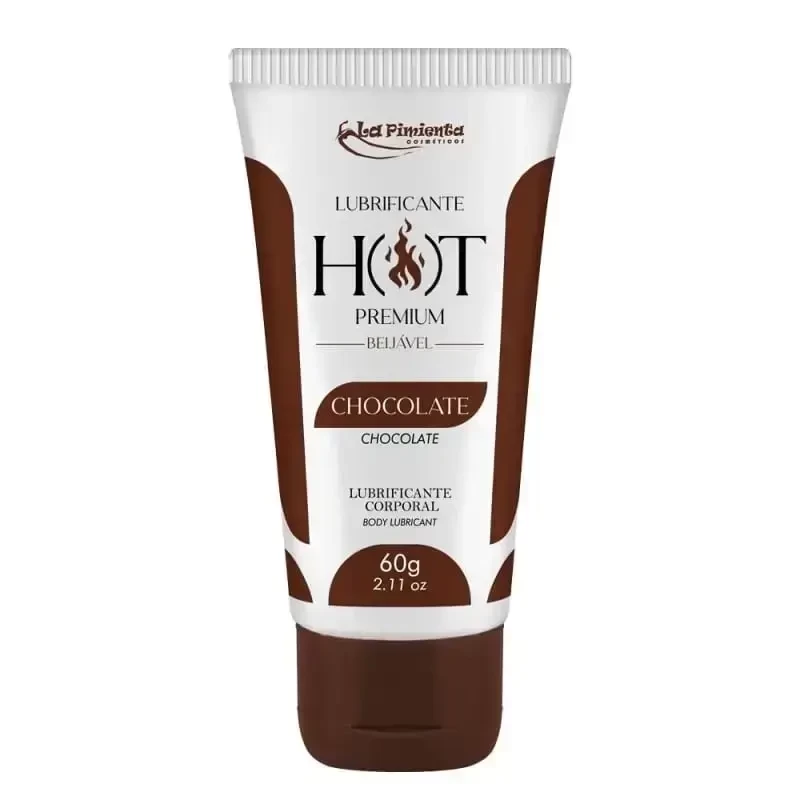Gel Lubrificante Íntimo Premium Beijável Aquece Chocolate 60g