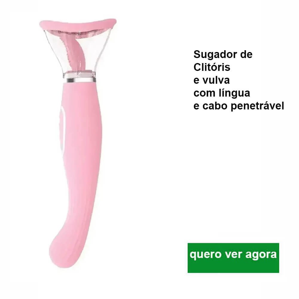 imagem de vibrador com sugador de clitóris e língua