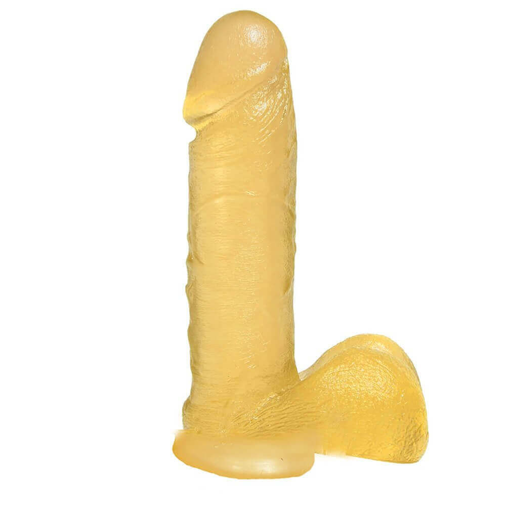 Imagem de pênis em jelly com ventosa e escroto