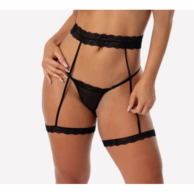Cinta Liga Sensual Preta. Solta