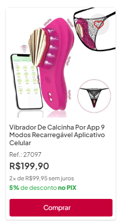 vibrador de calcinha com controle por aplicativo celular
