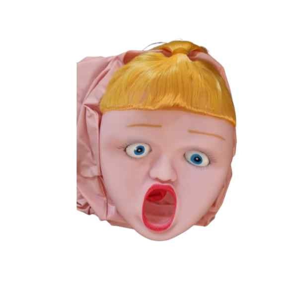 rosto da boneca inflável