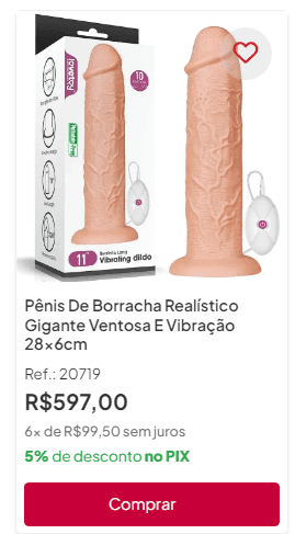 penis gigante lovetoy com vibração 28 x 6cm