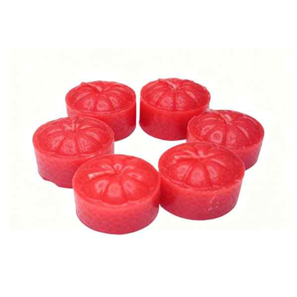 kit 6 velas morango com chantily 15 gramas cada