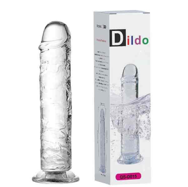 penis transparente gigante com ventosa 28cm x 6cm penetráveis