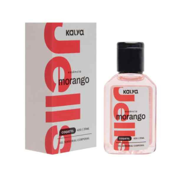 gel massageador beijável coquetel de morango com nota de rum