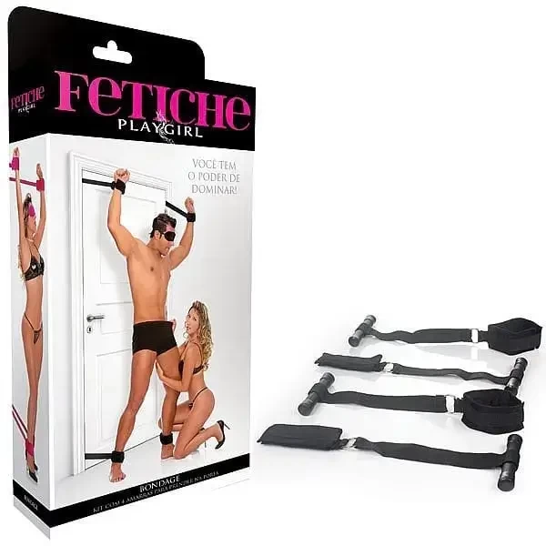 Kit Bondage Amarras De Portas Couro Sintético