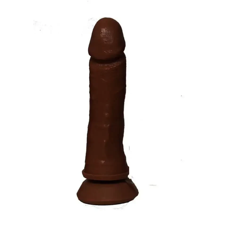 Pênis De Borracha Realístico Ventosa 16x4cm Cor Marrom