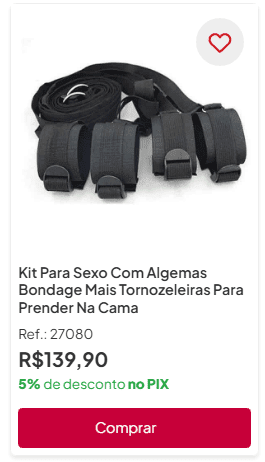 kit bondage para prender na cama