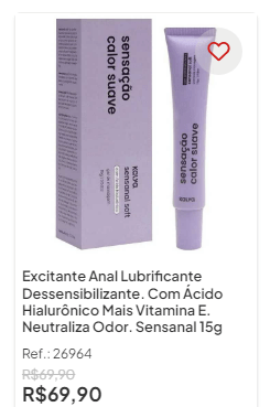 imagem lubrificante anal sensanal