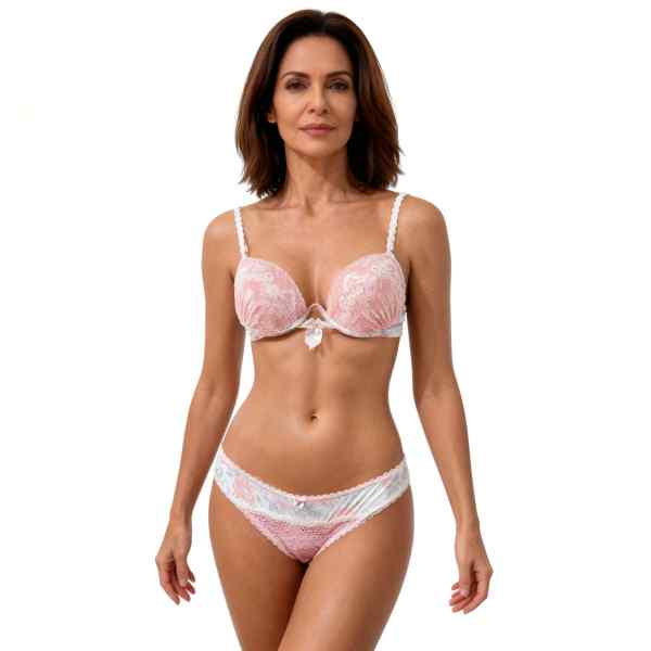 Conjunto Lingerie Sexy Duzani Floral Serena  P