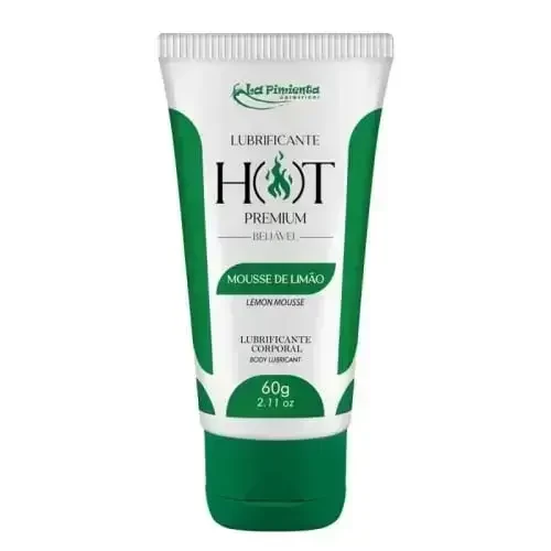 Gel Lubrificante Íntimo Premium Beijável Aquece Mousse De Limão 60g