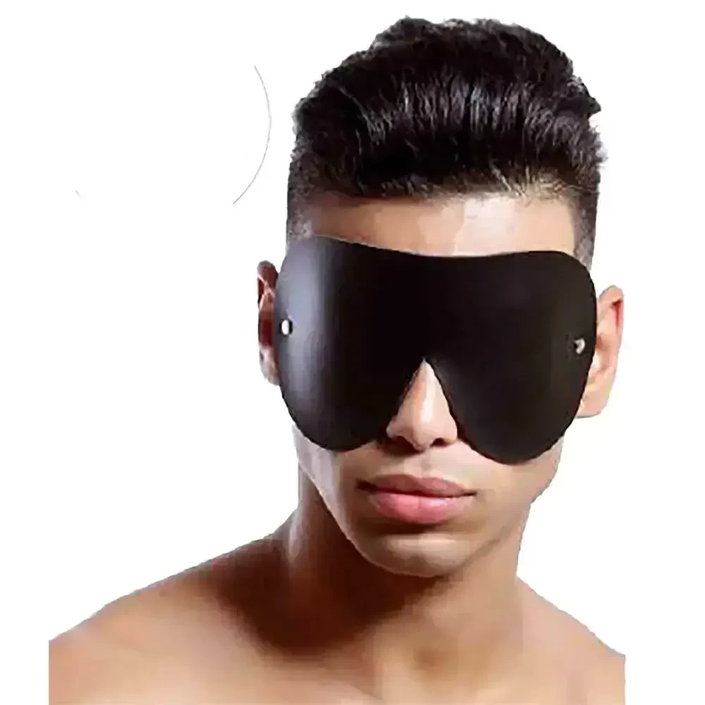 Tapa Olhos Em Couro Sintético Venda Preta