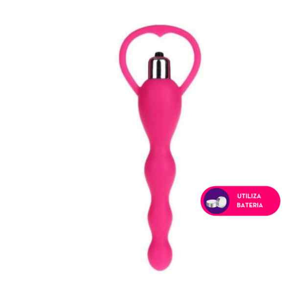 plug anal com vibração e alça de segurança