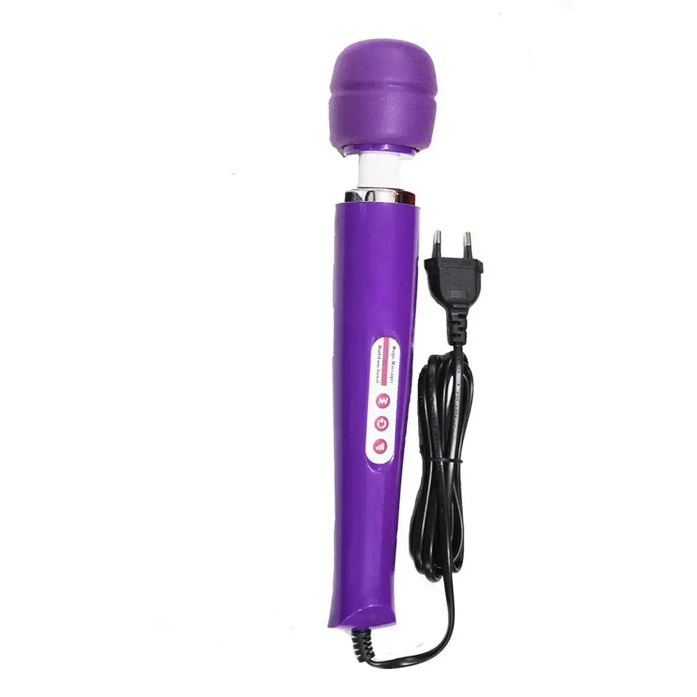 Imagem vibrador varinha mágica tomada elétrica roxo