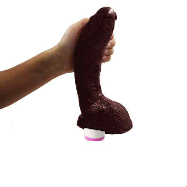 Pinto De Borracha Grande Com Vibração 22cm 