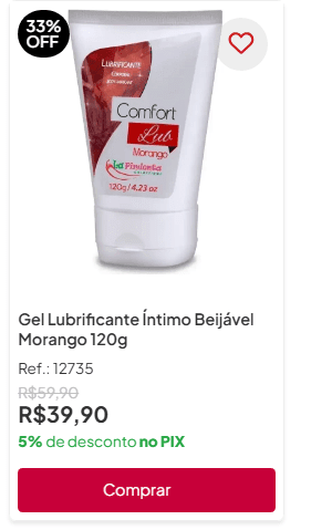 lubrificante intimo beijavel sabor morango