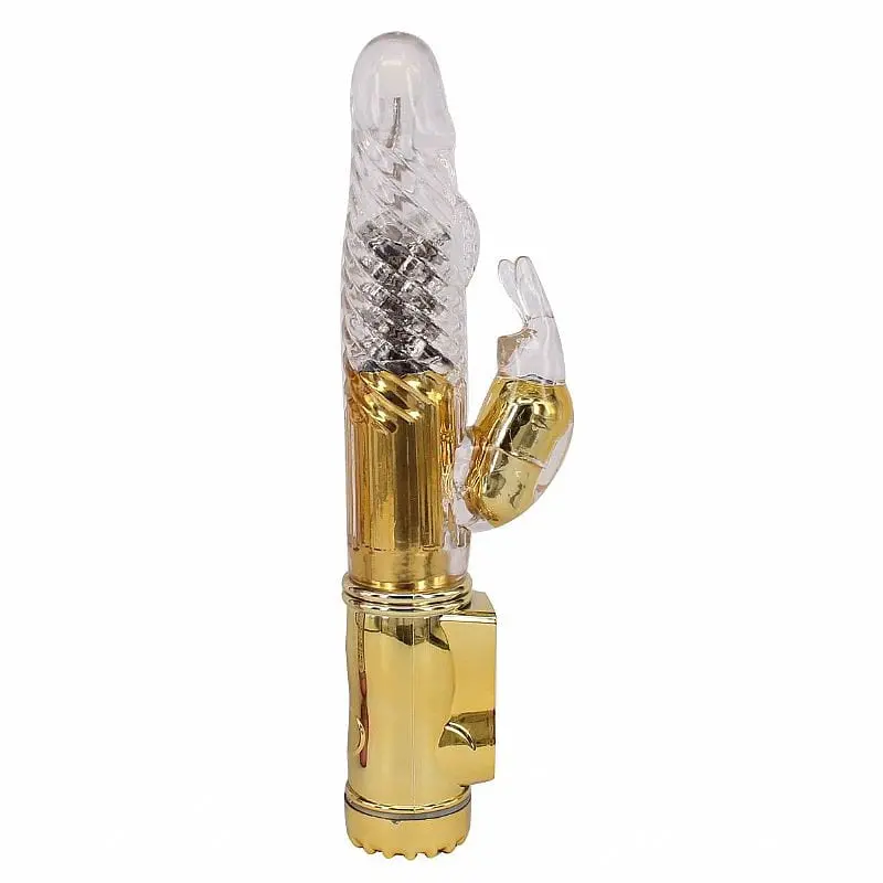 Imagem de Vibrador feminino rotativo Jack Rabbit. 36 níveis de vibração. Dourado