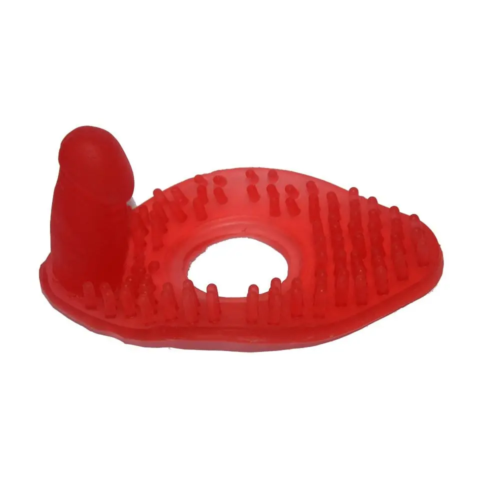 Anel Oriental Vermelho Com Plug Estimulador